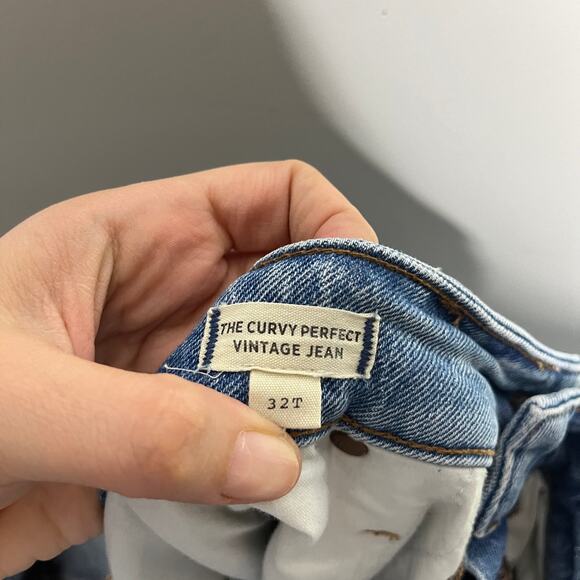 Madewell The Curvy Perfect Jean Womens 32 Tall Blue Tapered High Rise NA901 - Picture 6 of 10